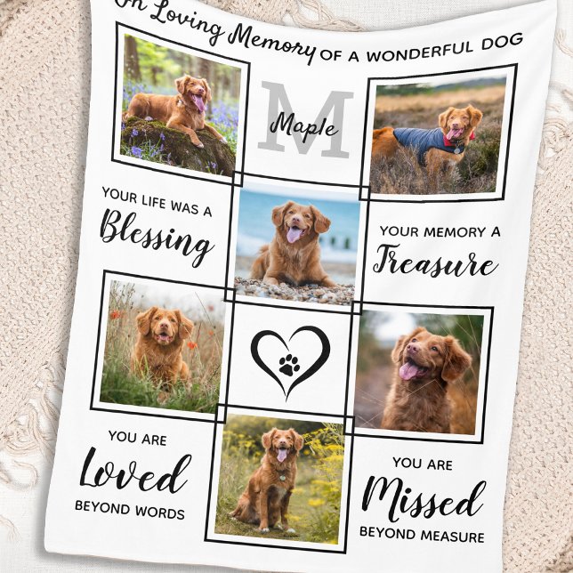 Personlig Pet Loss Keepsaké Pet Memorial Fleecefilt (Skapare uppladdad)