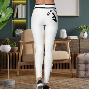 Personlig Pet Mama Svart Vit Randig Stilfull Leggings