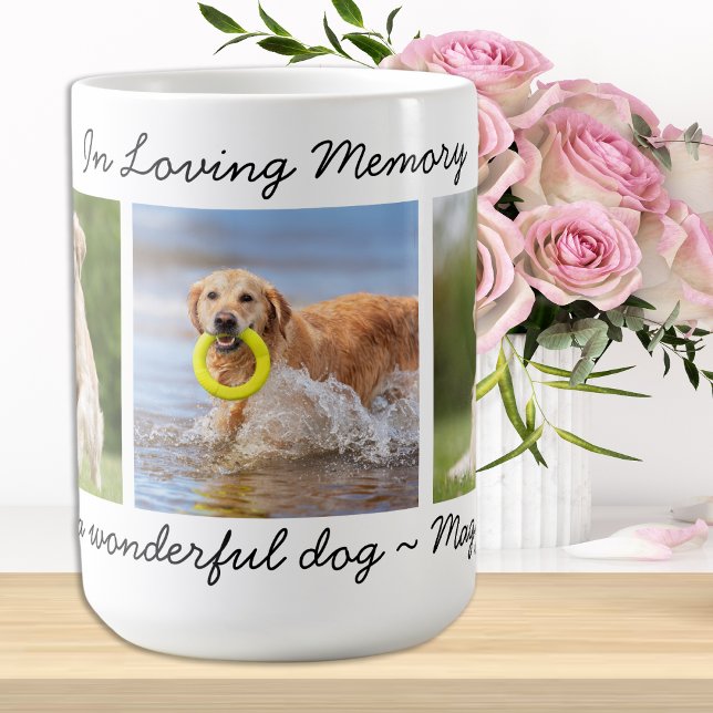 Personlig Pet Memorial 3 Photo In Loving Memory Kaffemugg (Skapare uppladdad)