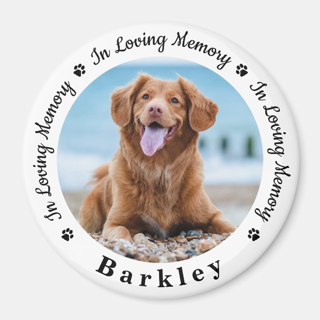 Personlig Pet Memorial Anpassningsbar Hund Foto Magnet (Framsidan)