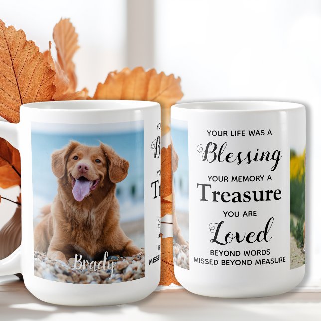 Personlig Pet Memorial Hund Loss Keepsaké Photo Kaffemugg (Skapare uppladdad)