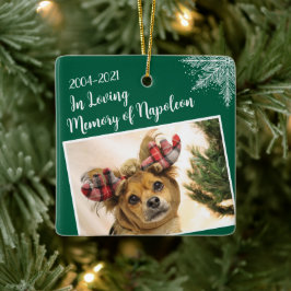 Personlig Pet Memorial-julfoto Julgransprydnad Keramik