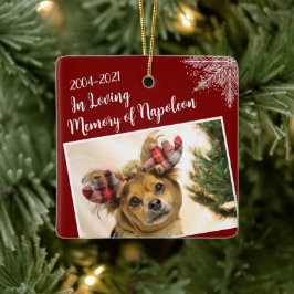 Personlig Pet Memorial-julfoto Julgransprydnad Keramik