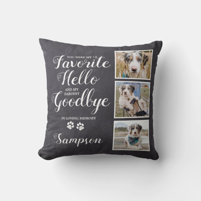 Personlig Pet Memorial Keepsaké Photo Collage Kudde (Framsida)