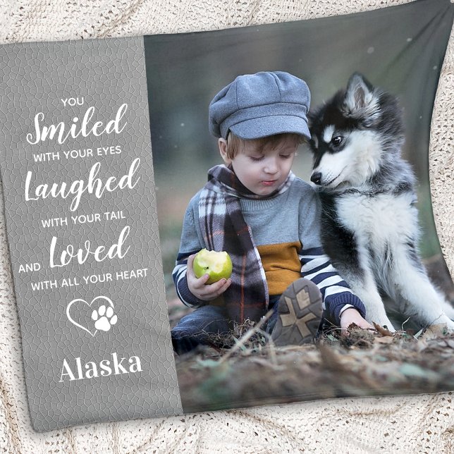 Personlig Pet Memorial Memory Photo Fleecefilt (Skapare uppladdad)
