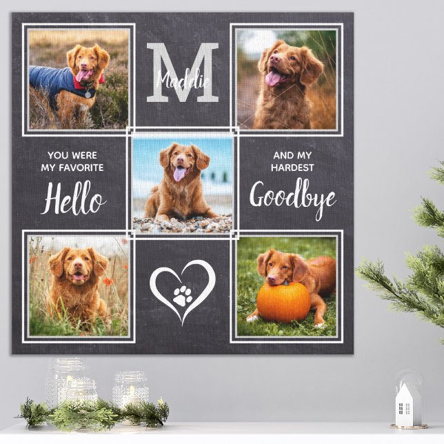 Personlig Pet Memorial Pet Loss-fotokollage Canvastryck (Skapare uppladdad)
