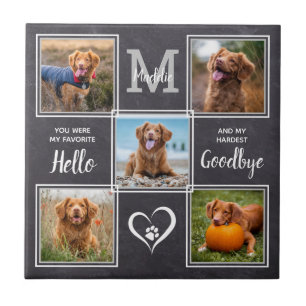Personlig Pet Memorial Pet Loss-fotokollage Kakelplatta