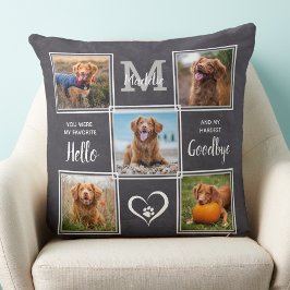 Personlig Pet Memorial Pet Loss-fotokollage Kudde