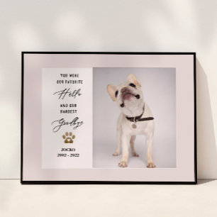Personlig Pet Memorial Pet Loss-fotokollage Poster