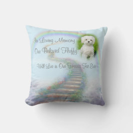 Personlig Pet Memorial Stairway till himlen Kudde