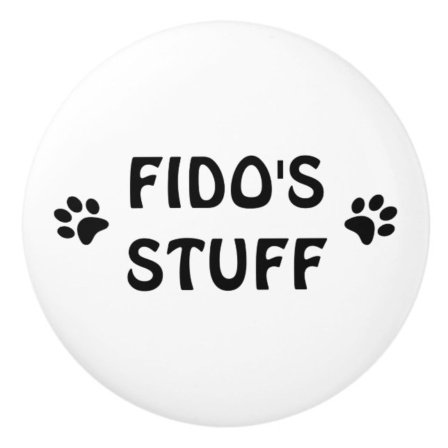 Personlig Pet Namn-låda eller skåp Knopp (Framsidan)