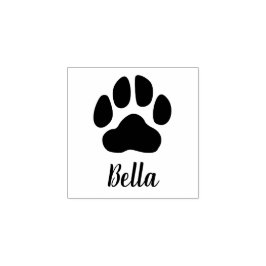 Personlig Pet Namnteckning Paw Print Rubber Frimär Stämpel