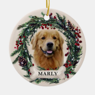 Personlig Pet Ornament, Hund jul 2022 Julgransprydnad Keramik