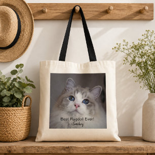 Personlig Pet Photo Best Ragdoll Cat nånsin Tote Tygkasse