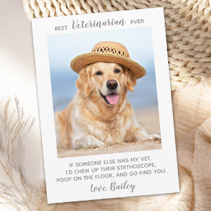 Personlig Pet Photo Best Veterinarian någonsin Tack Kort