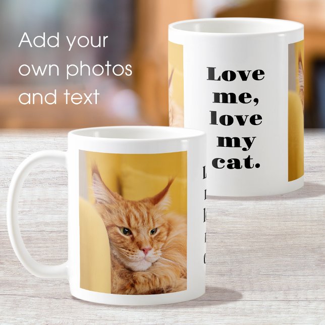 Personlig Pet Photo Cat Kattunge Älskare Kaffemugg (Skapare uppladdad)