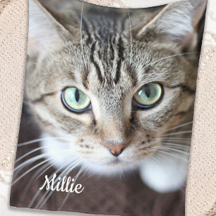 Personlig Pet Photo Cat Lover Hund Keepsak Fleecefilt
