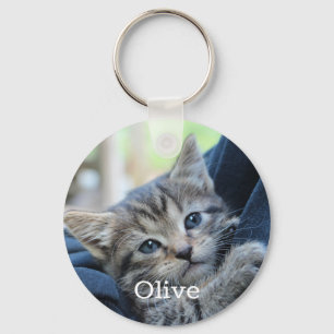 Personlig Pet Photo Cat Lovers Keepsak Nyckelring