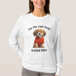 Personlig Pet Photo Chef Hund T Shirt