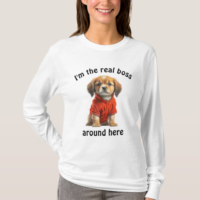 Personlig Pet Photo Chef Hund T Shirt (Framsida)
