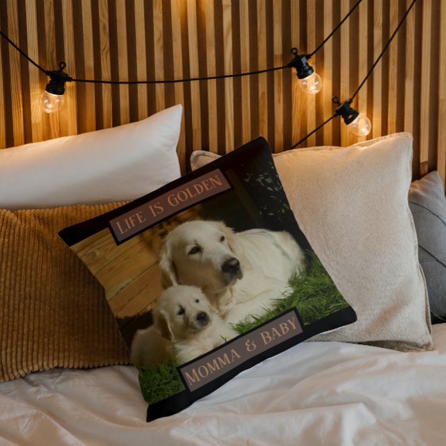 Personlig Pet Photo [Ditt Hund här] Golden Kudde (Skapare uppladdad)