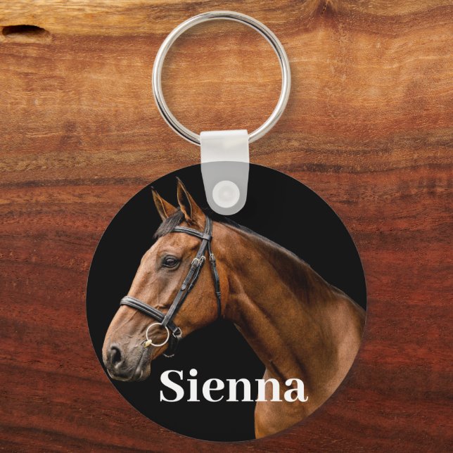 Personlig Pet Photo Horse Lover Mamma Birthday Nyckelring (Framsida)