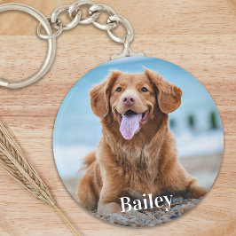 Personlig Pet Photo Hund älskare Keepsak Nyckelring