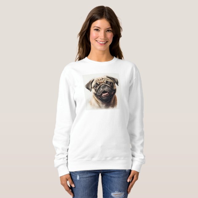 Personlig Pet Photo Hund älskare Keepsak Pug hund T Shirt (Hel framsida)