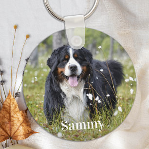 Personlig Pet Photo Hund älskare Keepsaké Memorial Nyckelring