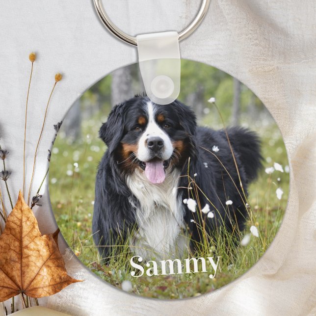 Personlig Pet Photo Hund älskare Keepsaké Memorial Nyckelring (Skapare uppladdad)