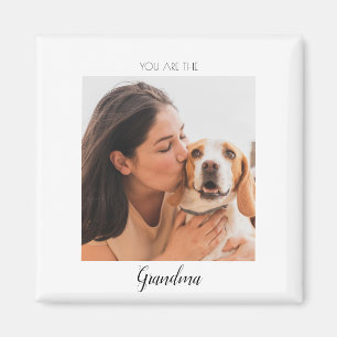 Personlig Pet Photo Hund Grandma Mor Magnet