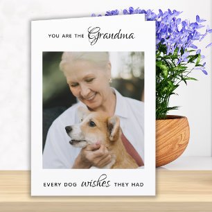 Personlig Pet Photo Hund Grandma Mors dag Helgkort