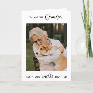 Personlig Pet Photo Hund Grandpa Fars dag Helgkort