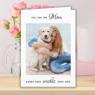 Personlig Pet Photo Hund Mamma Mors dag Helgkort