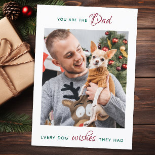 Personlig Pet Photo Hund Pappa God jul H Julkort