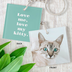 Personlig Pet Photo Kattunge Älskare Mint Grönt