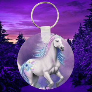 Personlig Pet Photo Keychain Hund Unicorn Älskare Nyckelring