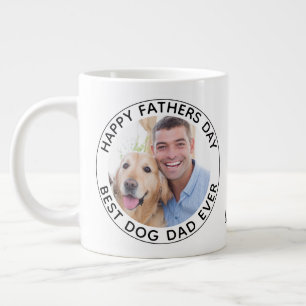 Personlig Pet Photo Lycklig Fars dag Hund Pappa Jumbo Mugg