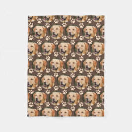 Personlig Pet Photo Mönster Hund Fleecefilt