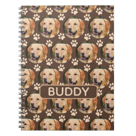 Personlig Pet Photo Mönster Hund Namn Anteckningsbok