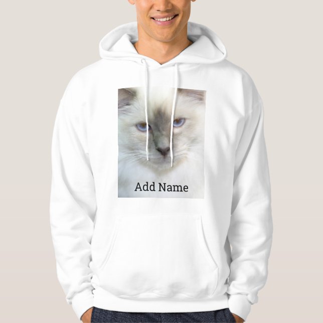 Personlig Pet Photo och Namn Customized Manar Hoodie (Framsida)