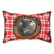 Personlig Pet Photo och Namn Picnic Pet Bed