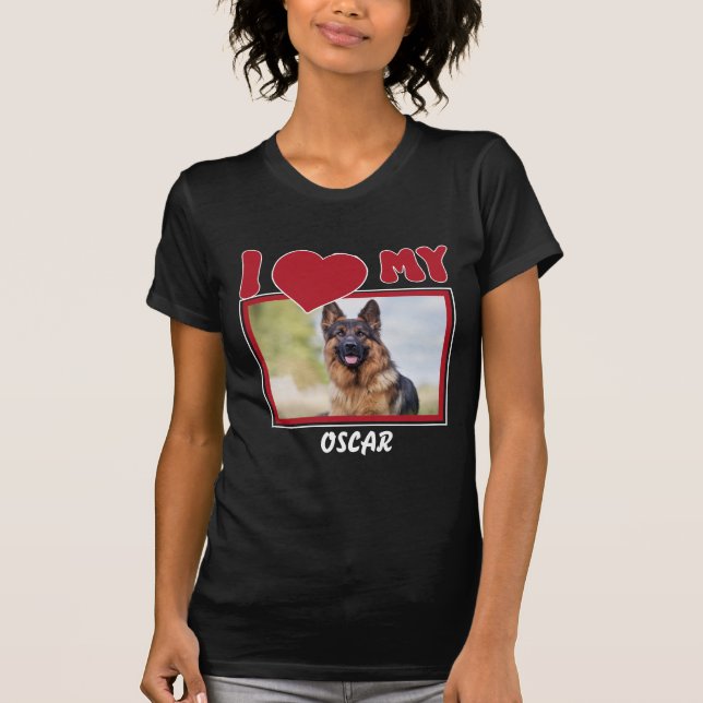 Personlig Pet Photo och Namn T Shirt (Framsida)