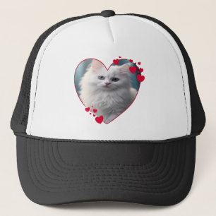 Personlig Pet Photo Red Heart Shape Keps