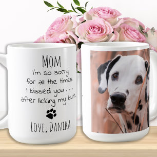 Personlig Pet Photo Rolig hund Mamma Kaffemugg