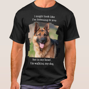 Personlig Pet Photo Rolig hund Pappa T Shirt