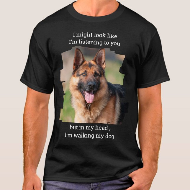 Personlig Pet Photo Rolig hund Pappa T Shirt (Skapare uppladdad)