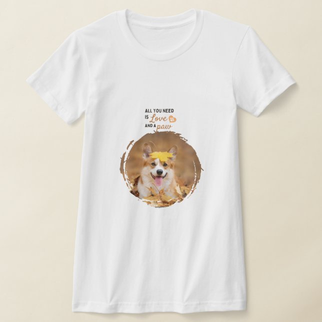 Personlig Pet Photo T-Shirt (Laydown)