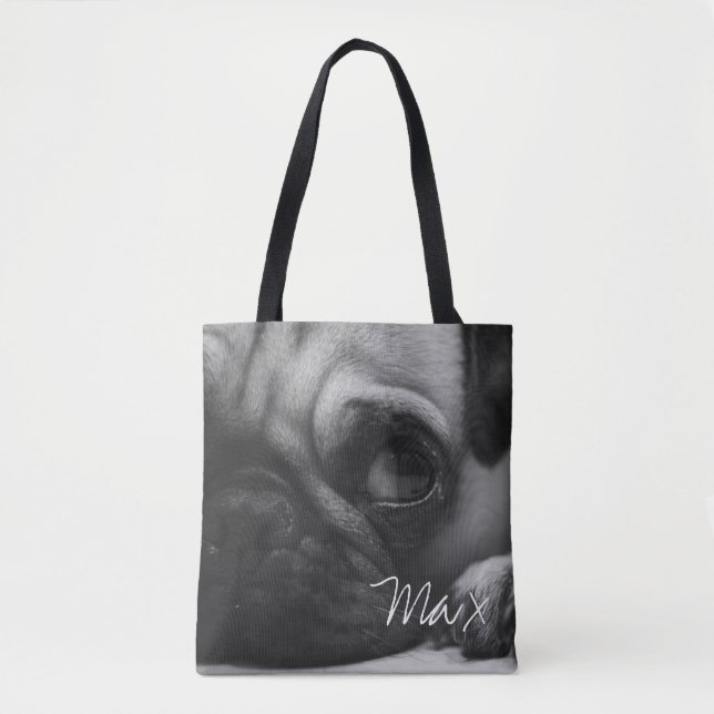 Personlig Pet Photo Tote Bag Tygkasse (Framsida)