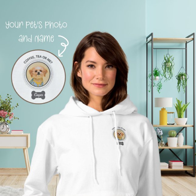 Personlig Pet Porträtt Hoodie T Shirt (Wearable Furry Friend Portrait For Every Pet Parent)